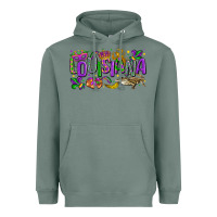 Sage louisiana mardi gras Heavyweight Hoodie - LillyAllenDesigns
