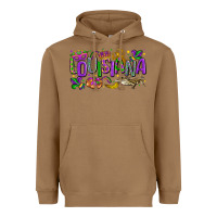 Toasted Coconut louisiana mardi gras Heavyweight Hoodie - LillyAllenDesigns