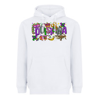 White louisiana mardi gras Heavyweight Hoodie - LillyAllenDesigns