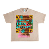 French Oak raised 90's country guitar cactus sunflower's 12 oz can cooler (regula Urban Heavy Tee - Artiststas