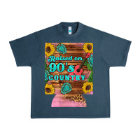 Midnight Navy raised 90's country guitar cactus sunflower's 12 oz can cooler (regula Urban Heavy Tee - Artiststas