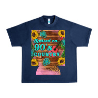 Navy raised 90's country guitar cactus sunflower's 12 oz can cooler (regula Urban Heavy Tee - Artiststas