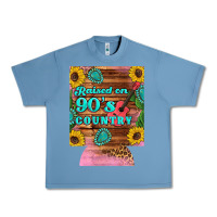 Pebble Blue raised 90's country guitar cactus sunflower's 12 oz can cooler (regula Urban Heavy Tee - Artiststas