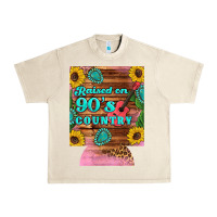 Sandshell raised 90's country guitar cactus sunflower's 12 oz can cooler (regula Urban Heavy Tee - Artiststas