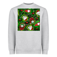 Heather Grey christmas gnomes seamless pattern Heavyweight Sweatshirt - BundleAndBundleShop