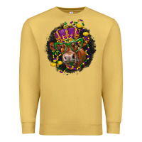 Antique Gold Mardi Gras red Angus Premium Sweatshirt - LillyAllenDesigns