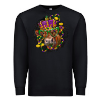 Black Mardi Gras red Angus Premium Sweatshirt - LillyAllenDesigns
