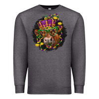 Charcoal Heather Mardi Gras red Angus Premium Sweatshirt - LillyAllenDesigns