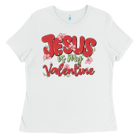 White jesus is my valentine Ladies Tee - MaliasSmallBusiness