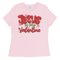 Bubblegum Pink jesus is my valentine Ladies Tee - MaliasSmallBusiness