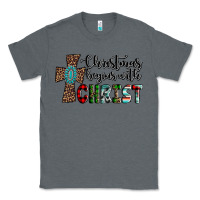 Charcoal Heather christmas begins with christ Classic Tee - AdoDesignShop