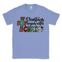Colony Blue christmas begins with christ Classic Tee - AdoDesignShop