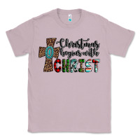 Lilac christmas begins with christ Classic Tee - AdoDesignShop