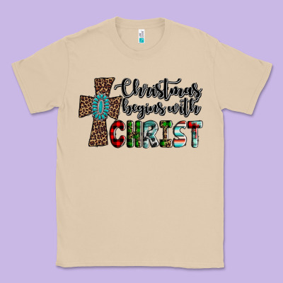 Christmas Begins With Christ Classic Tee Designed By Adodesignshop
