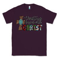 Plum christmas begins with christ Classic Tee - AdoDesignShop