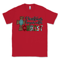 Red christmas begins with christ Classic Tee - AdoDesignShop