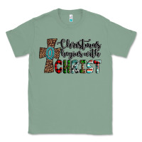 Sage christmas begins with christ Classic Tee - AdoDesignShop
