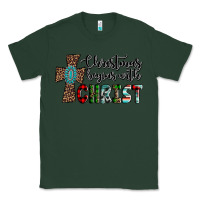 Sports Green christmas begins with christ Classic Tee - AdoDesignShop