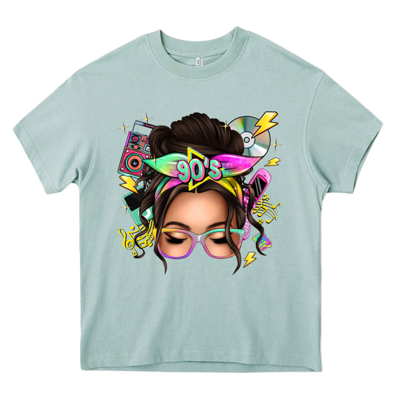 90s Messy Bun Heavy Core Tee by texasbilliewilder | Teevron