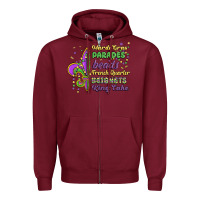 Burgundy mardi gras parades beads french quarter beignets k Zipper Hoodie - MaliasSmallBusiness