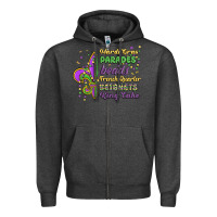 Charcoal Heather mardi gras parades beads french quarter beignets k Zipper Hoodie - MaliasSmallBusiness