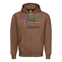 Chestnut mardi gras parades beads french quarter beignets k Zipper Hoodie - MaliasSmallBusiness