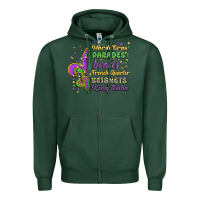 Sports Green mardi gras parades beads french quarter beignets k Zipper Hoodie - MaliasSmallBusiness