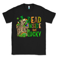 Black dead inside but lucky  with skeleton Classic Tee - AdoDesignShop