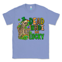 Colony Blue dead inside but lucky  with skeleton Classic Tee - AdoDesignShop