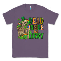 Lavender dead inside but lucky  with skeleton Classic Tee - AdoDesignShop