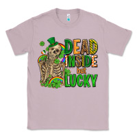 Lilac dead inside but lucky  with skeleton Classic Tee - AdoDesignShop