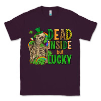Plum dead inside but lucky  with skeleton Classic Tee - AdoDesignShop