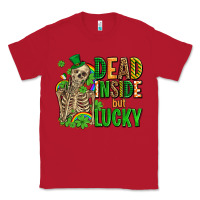 Red dead inside but lucky  with skeleton Classic Tee - AdoDesignShop