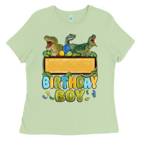 Matcha customized dinosaur birthday boy Ladies Tee - MaliasSmallBusiness