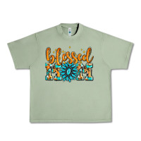 Oil Green blessed mom with gemstone Urban Heavy Tee - AdoDesignShop