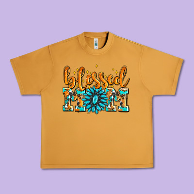 Blessed Mom With Gemstone Urban Heavy Tee Designed By Adodesignshop