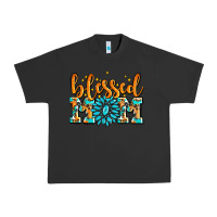 Pigment Black blessed mom with gemstone Urban Heavy Tee - AdoDesignShop