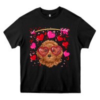 Black valentine's day toy poodle Heavy Core Tee - RanaPortraitStore