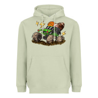 Matcha monster truck sports Heavyweight Hoodie - LillyAllenDesigns