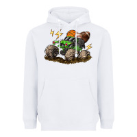 White monster truck sports Heavyweight Hoodie - LillyAllenDesigns