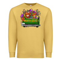 Antique Gold Mardi Gras truck Premium Sweatshirt - LillyAllenDesigns