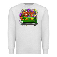 Oatmeal Heather Mardi Gras truck Premium Sweatshirt - LillyAllenDesigns