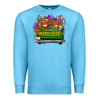Ocean Blue Mardi Gras truck Premium Sweatshirt - LillyAllenDesigns