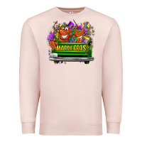 Pale Pink Mardi Gras truck Premium Sweatshirt - LillyAllenDesigns