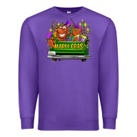 Purple Mardi Gras truck Premium Sweatshirt - LillyAllenDesigns