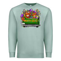 Seafoam Mardi Gras truck Premium Sweatshirt - LillyAllenDesigns