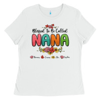 White blessed to be called nana Ladies Tee - MaliasSmallBusiness