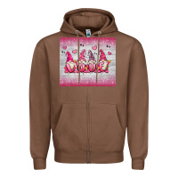 Chestnut valentine's day gnomes Zipper Hoodie - MaliasSmallBusiness