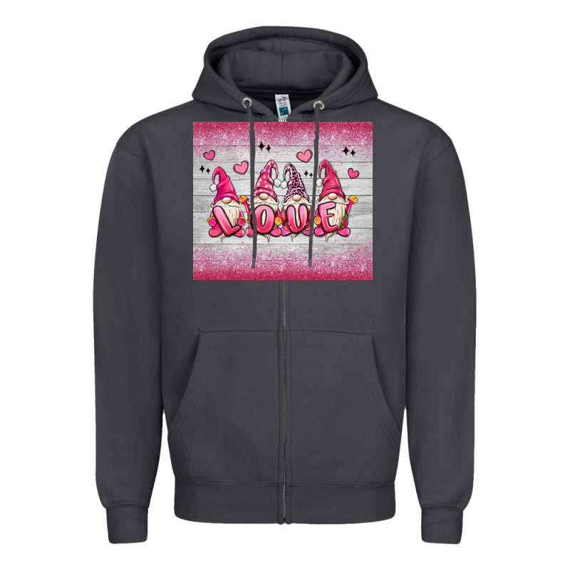 Valentine's Day Gnomes Zipper Hoodie by MaliasSmallBusiness | Teevron