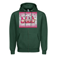 Sports Green valentine's day gnomes Zipper Hoodie - MaliasSmallBusiness